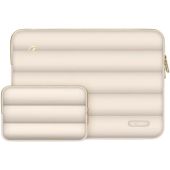 Tech-Protect Puffy Laptop 15-16" case + accessory bag, béžový, obal na notebook