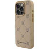 Obal Karl Lagerfeld PU Karl Heads Pattern Magsafe Apple iPhone 14 Pro KLHMP14LPGKHPHE Beige