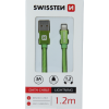 Kábel USB/Lightning (8 pin) Swissten 3.0A 1,2 m zelený