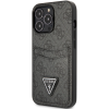 Plastové puzdro Guess na Apple iPhone 13 Pro GUHCP13LP4TPK 4G Saffiano Double Card čierne