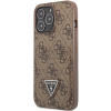 Plastové puzdro Guess na Apple iPhone 13 Pro GUHCP13LP4TPW 4G Saffiano Double Card hnedé
