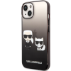 Plastové puzdro Karl Lagerfeld na Apple iPhone 14 Plus KLHCP14MTGKCK Gradient Karl and Choupette čierne
