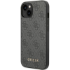 Plastové puzdro Guess na Apple iPhone 14 GUHCP14SG4GFGR 4G Gold Logo sivé