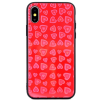 Plastové puzdro na Apple iPhone 7/8/SE 2020/SE 2022 Glass Hearts červené