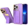 Plastové puzdro na Apple iPhone 13 Kickstand fialové