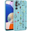 Silikónové puzdro na Samsung Galaxy A14 5G A146 Tech Protect Mood Garden modré