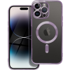 Silikónové puzdro na Apple iPhone 14 Pro Electro Mag fialové