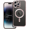 Silikónové puzdro na Apple iPhone 11 Pro Max Electro Mag ružovo-zlaté