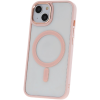 Silikónové puzdro na Apple iPhone 15 Pro Max Satin Clear Mag ružové