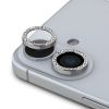 Ochranné sklo na fotoaparát Guess Fixed Glliter Lens Protection Apple iPhone 16/16 Plus GUCL162SGGS strieborné