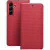 Obal LUNA Book Carbon Xiaomi Redmi Note 14 Pro 5G/14 Pro+ 5G/POCO X7 5G red
