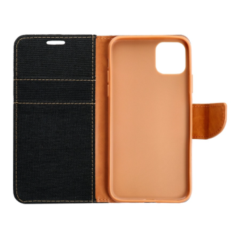 Diárové puzdro na Apple iPhone 6/6S Canvas čierne 