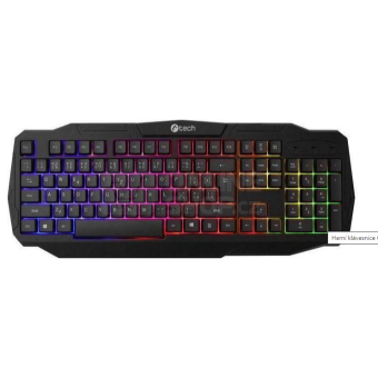 Herná klávesnica C-TECH Arcus (GKB-15) CZ/SK, duhové podsvícení, USB