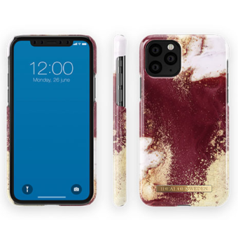 Plastové puzdro iDeal of Sweden na Apple iPhone 11 Pro Golden Burgundy Marble