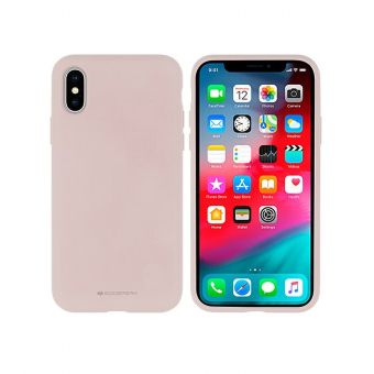 Silikónové puzdro na Apple iPhone 11 Pro Mercury Silicone ružové