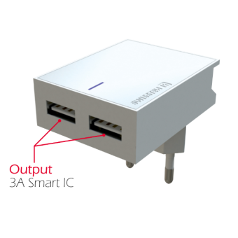 Sieťový adaptér Smart IC 2x USB 3A + dátový kábel USB/lightning Mfi 1,2 m biely 