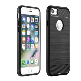 Silikónové puzdro na iPhone 12 Mini Forcell Carbon čierne              