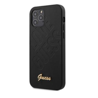 GUHCP12SPUILGBK Guess Iridescent Love Zadní Kryt pro iPhone 12 mini 5.4 Black