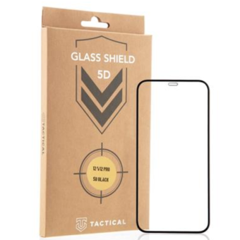Tvrdené sklo Tactical Shield 5D na iPhone 12 / 12 Pro čierne