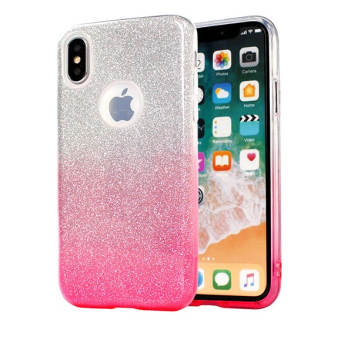 Silikónové puzdro na Xiaomi Redmi 9A Shine Bling strieborno-ružové