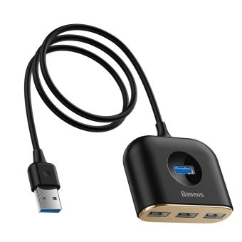 Baseus 4v1 USB HUB Adapter (USB3.0 TO USB3.0*1+USB2.0*3) 1m čierny