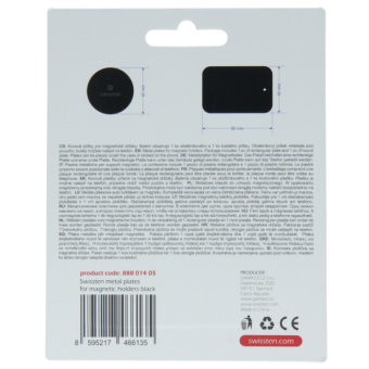 Swissten kovový štítok 2ks (k magnetickým držiakom) blister