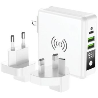 Forcell 4in1 Multifunction Charger 15W, USB/USB-C, powerbank 8000mAh, wireless charging 5W