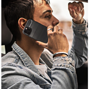 Silikónové puzdro na Samsung Galaxy S21 5G Carbon TPU čierne 