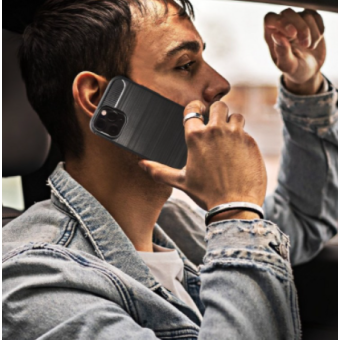 Silikónové puzdro na Samsung Galaxy A12 Forcell Carbon čierne 