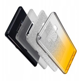 Silikónové puzdro na Samsung Galaxy A12 A125 Shine Bling strieborno-fialové