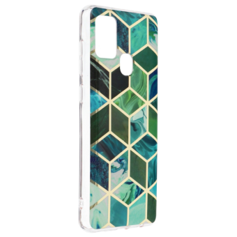 Silikónové puzdro na Samsung Galaxy A21s Forcell MARBLE COSMO vzor 08