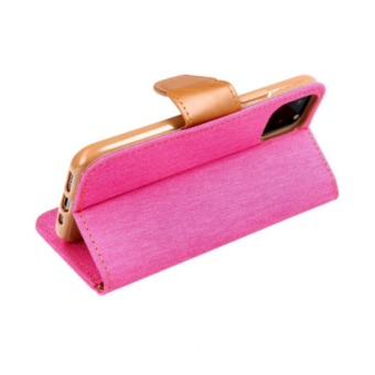 Diárové puzdro na Samsung Galaxy S21 5G Canvas Book ružové 