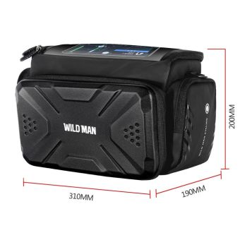 WILDMAN GS6, puzdro na bicykel, 4l, 4"-7", čierne