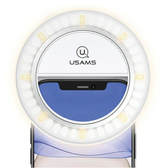 Selfie lampa USAMS Led Ring biela