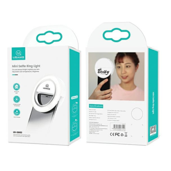 Selfie lampa USAMS Led Ring biela