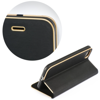 Diárové puzdro na Xiaomi Redmi Note 10 Pro Luna gold čierne