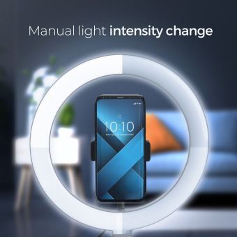 Led RING lampa RGB, 12", s držiakom na telefón a statívom