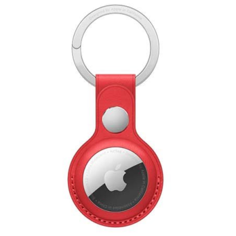 Kožená kľúčenka na Apple AirTag červená