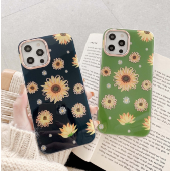 Plastové puzdro na Apple iPhone 12/12 Pro Classic Flower modré