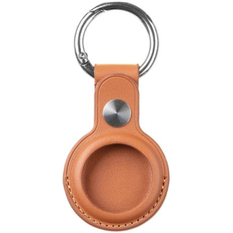 Kožené puzdro na Apple AirTag Tactical Beam s karabínou hnedé