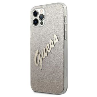 Puzdro Guess GUHCP12MPCUGLSGO na Apple iPhone 12/12 Pro Glitter Gradient Script