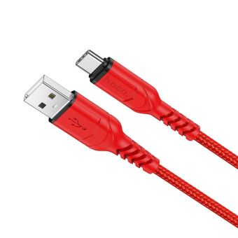 Kábel HOCO Victory X59, USB na USB-C 3A, 1m, červený