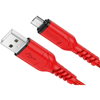 Kábel HOCO VICTORY X59, USB na microUSB 2,4A, 1 m. červený
