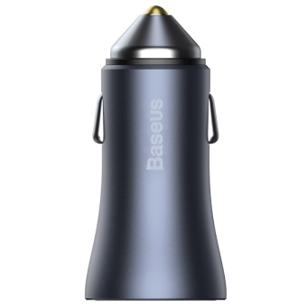 Autonabíjačka Baseus 40W Golden Contactor na 2xUSB (20W+20W) Q.C. 1m tmavo-sivá