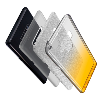 Silikónové puzdro na Xiaomi Redmi Note 10/10S Bling strieborno-čierne