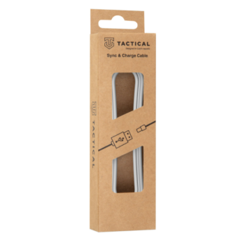 Kábel Tactical Smooth Thread USB-A/Lightning 2 m biely