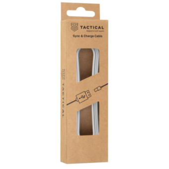 Kábel Tactical Smooth Thread USB-C/Lightning 0.3 m biely