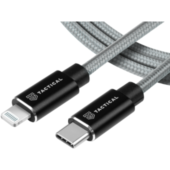 Kábel Tactical Fast Rope Aramid 031, USB-C na Lightning MFI, 1m, sivý
