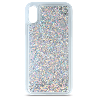 Silikónové puzdro na Huawei P Smart 2021 Liquid Sparkle strieborné