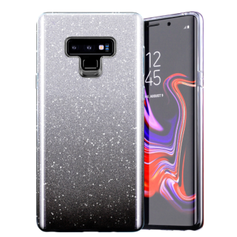 Silikónové puzdro na Apple iPhone 13 Pro Max Shine Bling čierno-strieborné